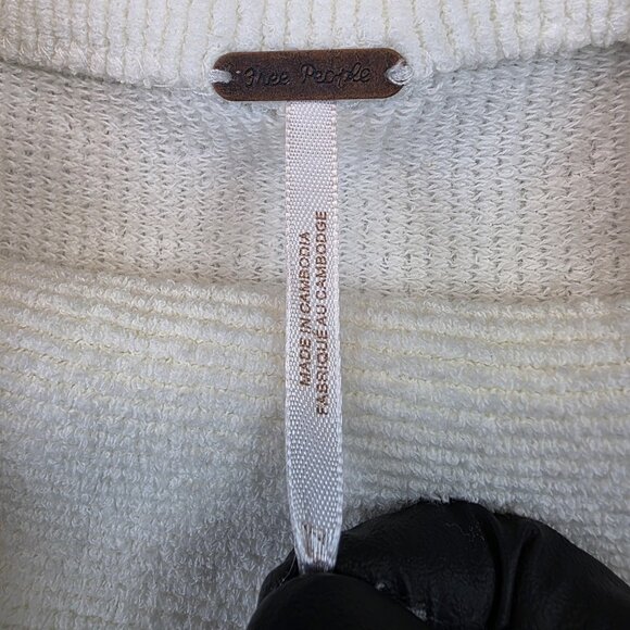 Free People Sweater Womens XS White Ottoman Slouchy Tunic Cowl Neck OB432957 - Picture 2 of 14